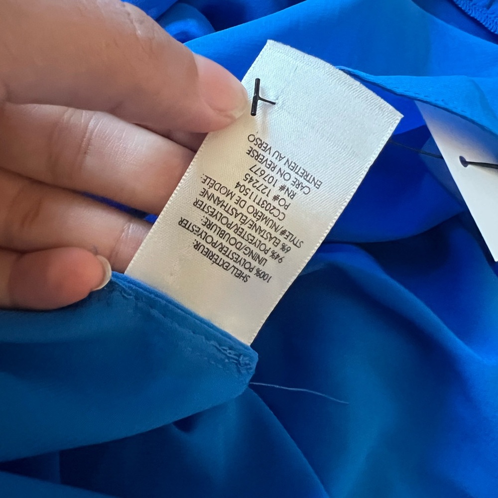 Alice + Olivia Electric Blue Swiss Dot Maxi Dress - Picture 14 of 16
